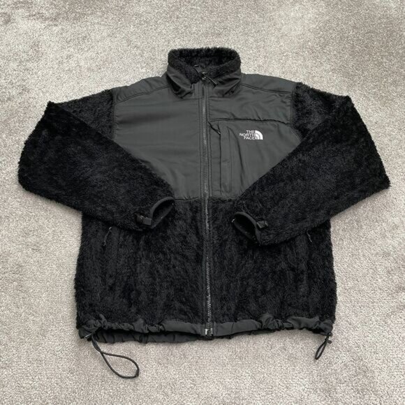 The North Face Oso Osito Fleece Jacket Womens Large Black Full Zip Outdoor Hike - Picture 1 of 15